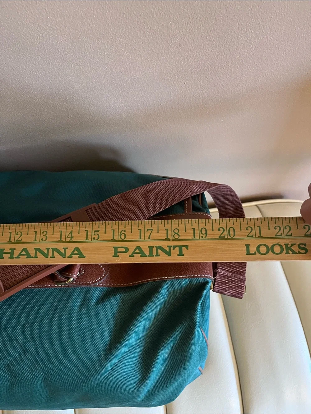 Vtg 90s Polo Ralph Lauren green Luggage Set of 2 Pieces messenger and weekender